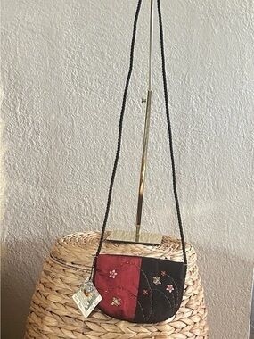 Stunning Vintage Cathy Chown "Garden Party" Hand-Beaded Silk Art Purse